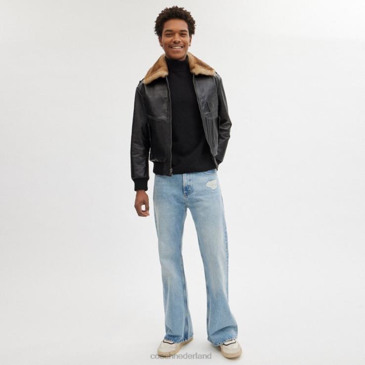 Coach Heren Utility-jack van shearling zwart 02264754