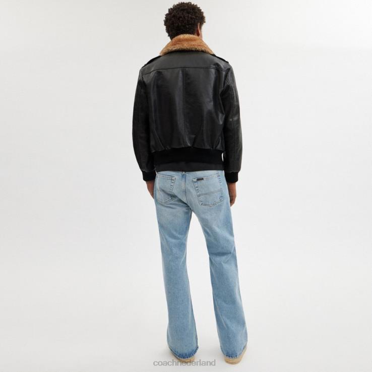 Coach Heren Utility-jack van shearling zwart 02264754