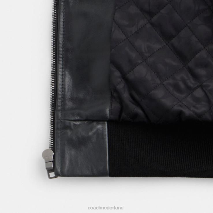 Coach Heren Utility-jack van shearling zwart 02264754