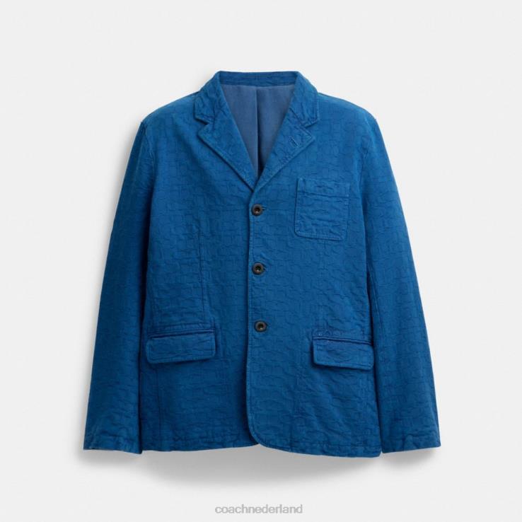Coach Heren denimblazer koningsblauw 02264762