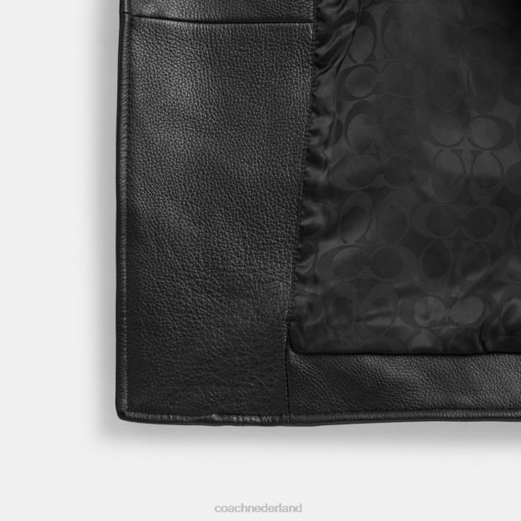 Coach Heren moto jas zwart zwart 02264751
