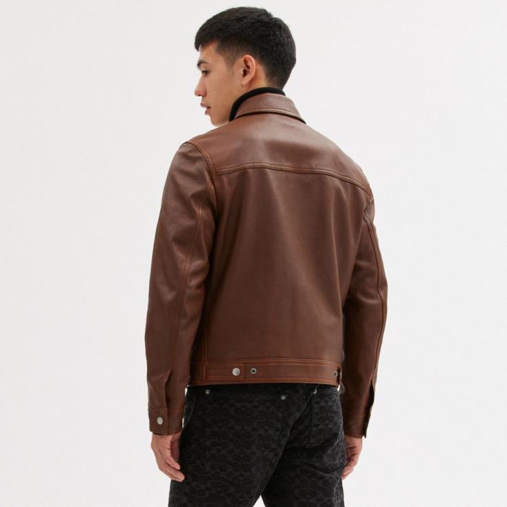 Coach Heren motorjack bruin 02264759