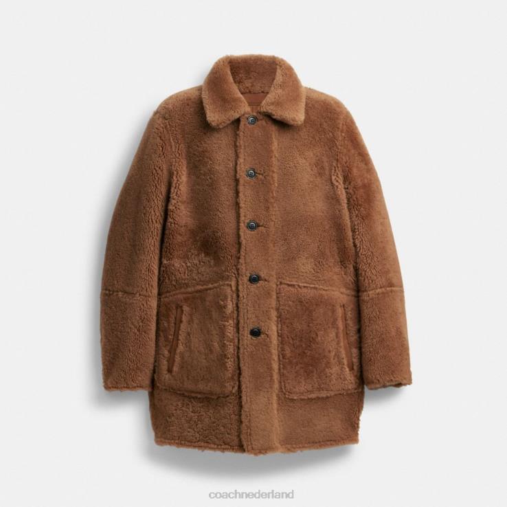 Coach Heren omkeerbare shearling jas biscuit 02264757