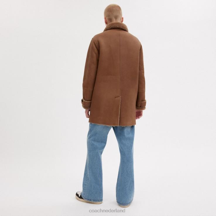 Coach Heren omkeerbare shearling jas biscuit 02264757