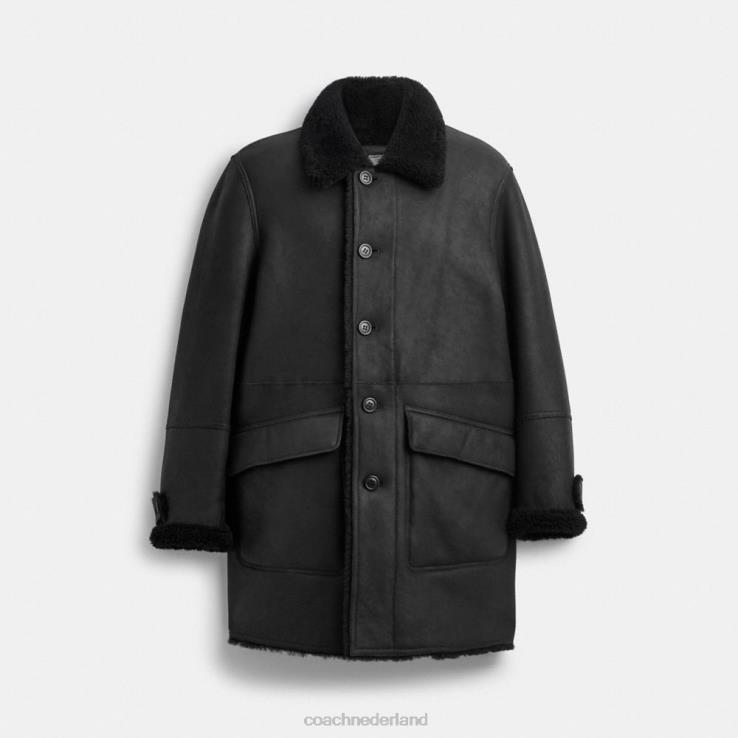 Coach Heren omkeerbare shearling jas zwart 02264758