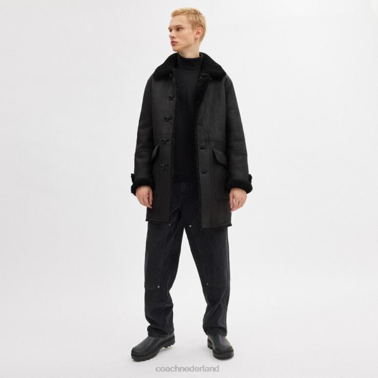 Coach Heren omkeerbare shearling jas zwart 02264758