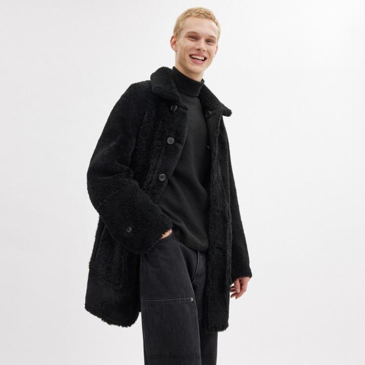 Coach Heren omkeerbare shearling jas zwart 02264758
