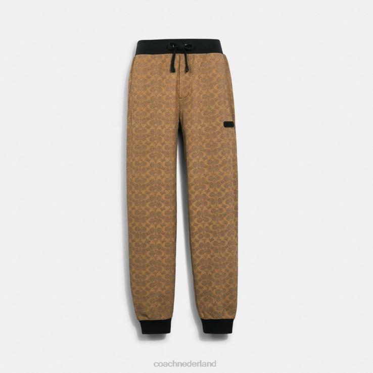 Coach Heren essentiële joggingbroek in signatuur bruine handtekening 02264792