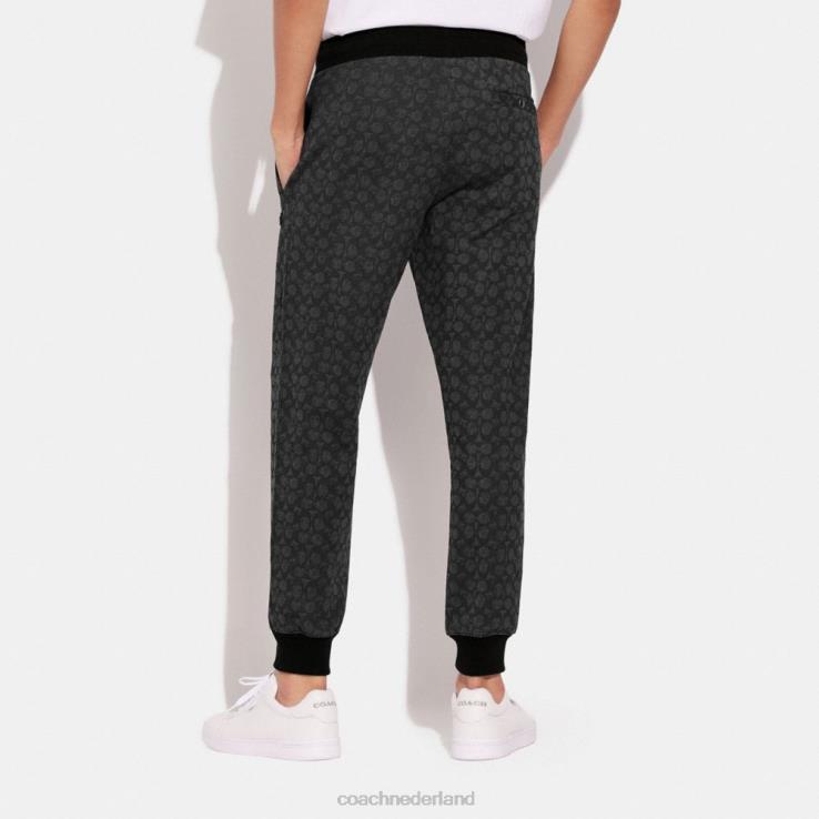 Coach Heren essentiële joggingbroek in signatuur houtskool handtekening 02264793