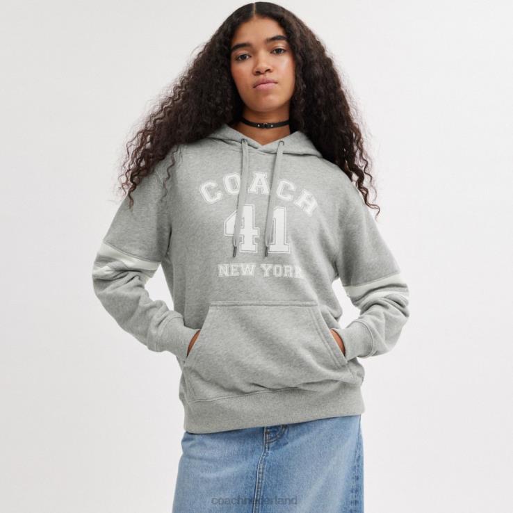 Coach Heren Varsity-hoodie grijs gemêleerd 02264776