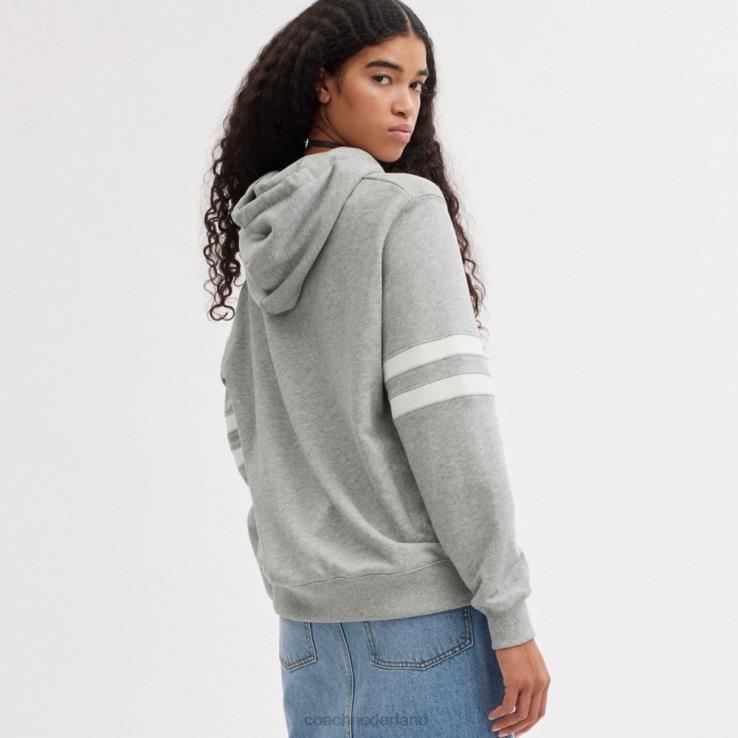 Coach Heren Varsity-hoodie grijs gemêleerd 02264776