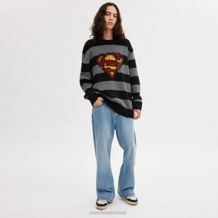 Coach Heren coach | DC Superman oversized trui zwart grijs 02264775