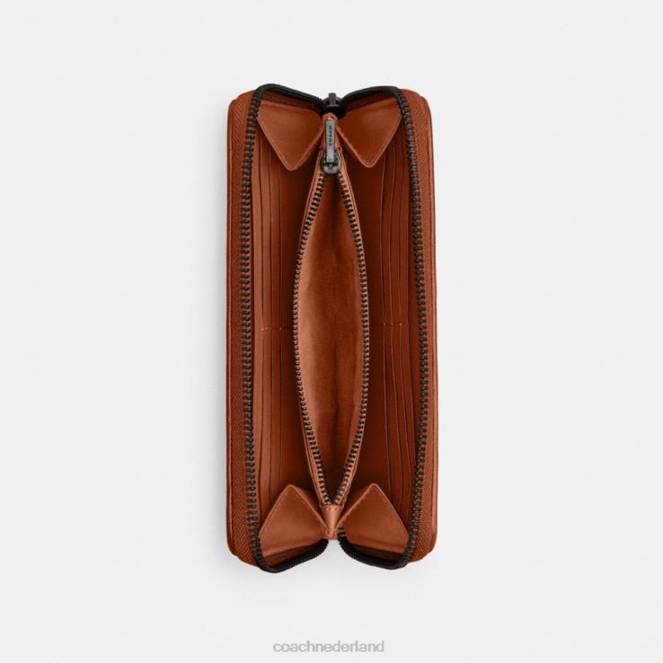 Coach Heren accordeonportemonnee van jacquard met microsignatuur cacao/gepolijst amber 02264696
