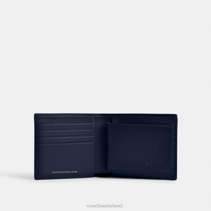 Coach Heren 3-in-1 portemonnee Diepblauw 02264707