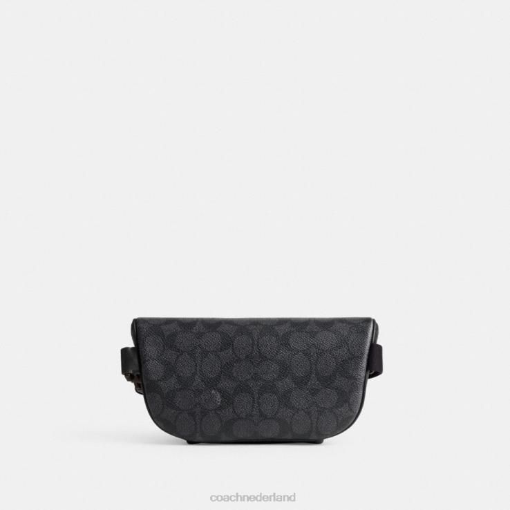 Coach Heren Beck heuptasje van kenmerkend canvas houtskool 02264693