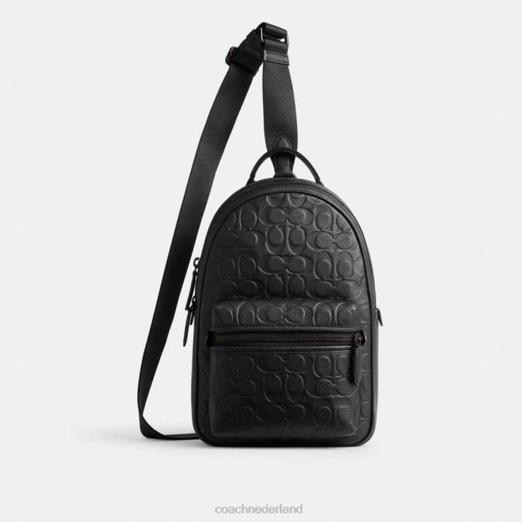 Coach Heren charterpakket van kenmerkend leer zwart 02264690