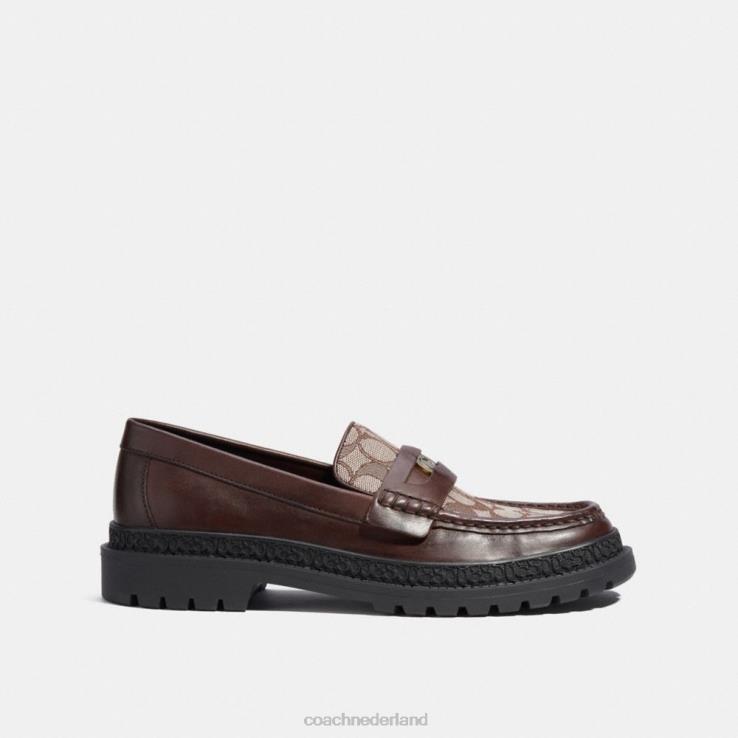 Coach Heren Loafer met kenmerkende jacquard en kenmerkende munt esdoorn 02264734