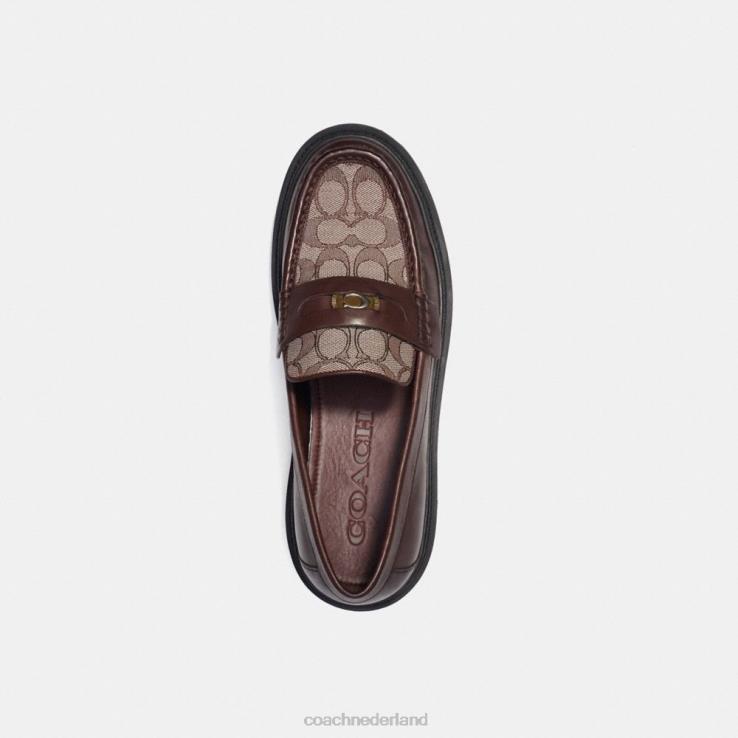 Coach Heren Loafer met kenmerkende jacquard en kenmerkende munt esdoorn 02264734