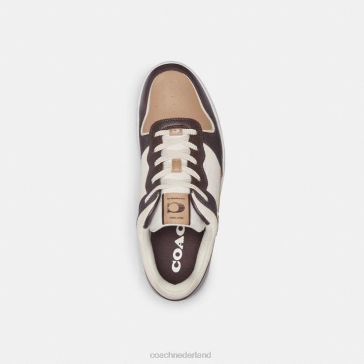 Coach Heren c201 sneaker ossenbloed/taupe 02264735