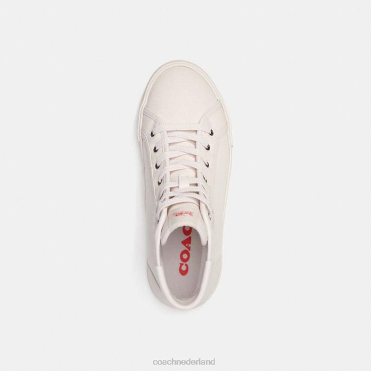 Coach Heren hoge skate-sneaker krijt sport rood 02264747