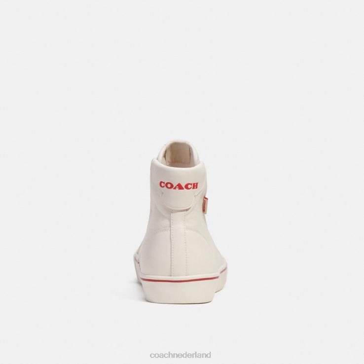 Coach Heren hoge skate-sneaker krijt sport rood 02264747