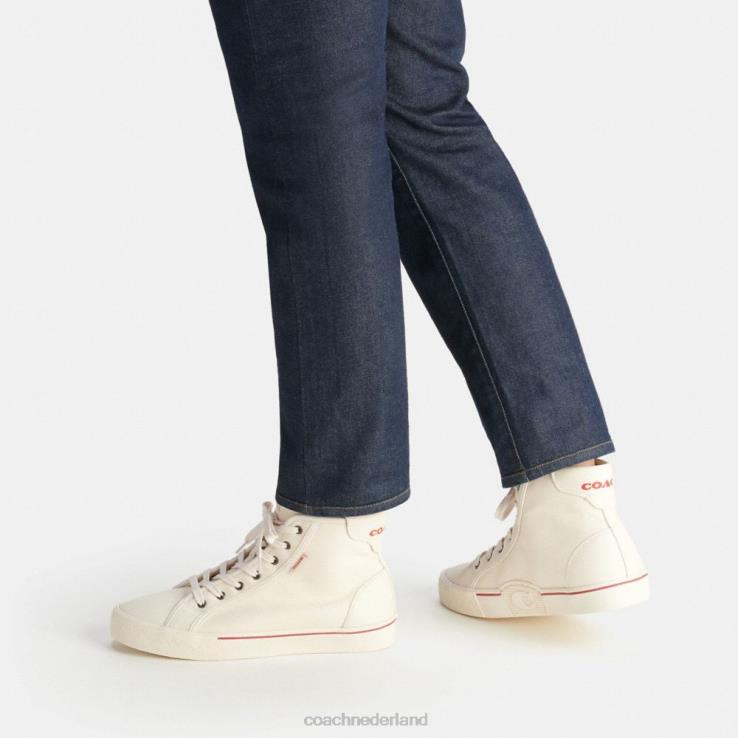 Coach Heren hoge skate-sneaker krijt sport rood 02264747