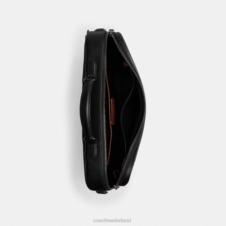 Coach Heren Gotham converteerbare slip van kenmerkend canvas houtskool 02264617