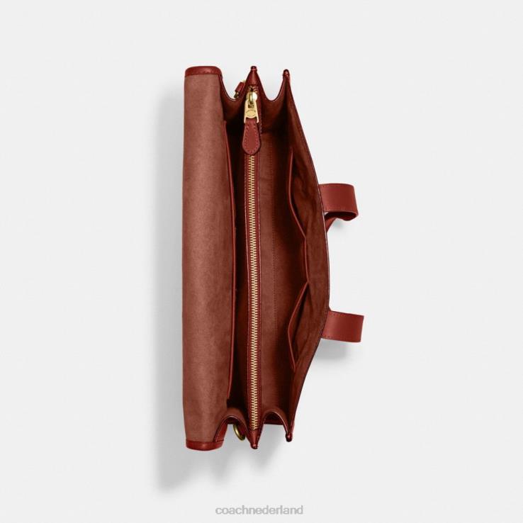 Coach Heren Gotham-portfolio in kenmerkend canvas bruin/roest 02264626
