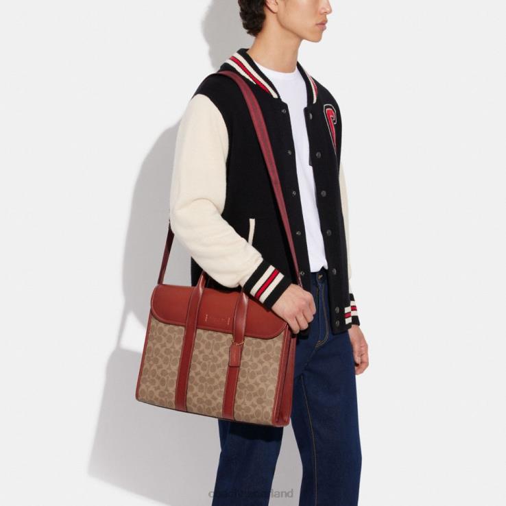 Coach Heren Gotham-portfolio in kenmerkend canvas bruin/roest 02264626