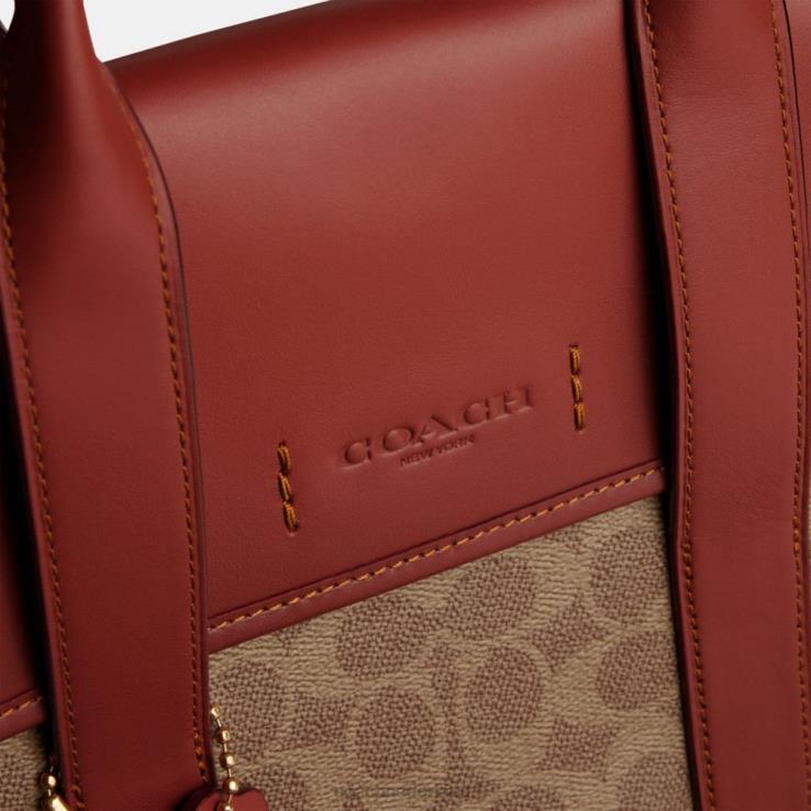 Coach Heren Gotham-portfolio in kenmerkend canvas bruin/roest 02264626