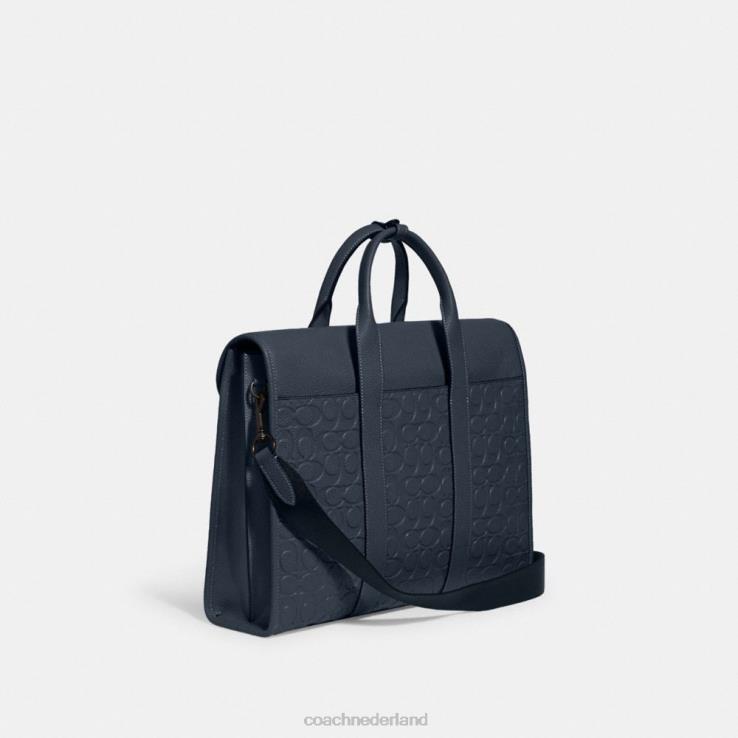 Coach Heren Gotham-portfolio van kenmerkend leer denim 02264623