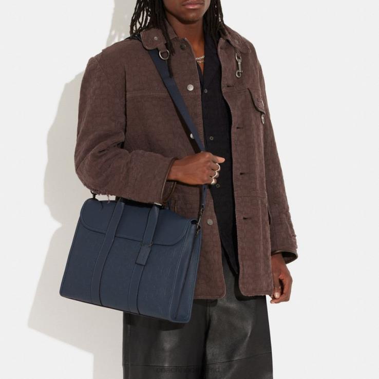 Coach Heren Gotham-portfolio van kenmerkend leer denim 02264623