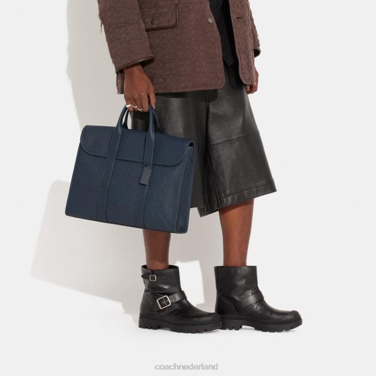 Coach Heren Gotham-portfolio van kenmerkend leer denim 02264623