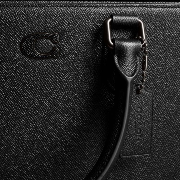 Coach Heren Gotham slip met kenmerkende canvas binnenkant zwart 02264622