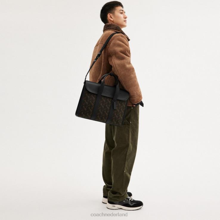 Coach Heren gotham portfolio met paard en koetsprint truffel 02264619