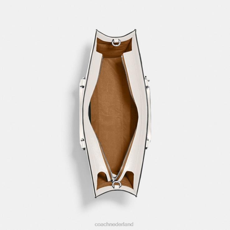 Coach Heren draagtas 40 met kenmerkend canvas interieur krijt 02264641
