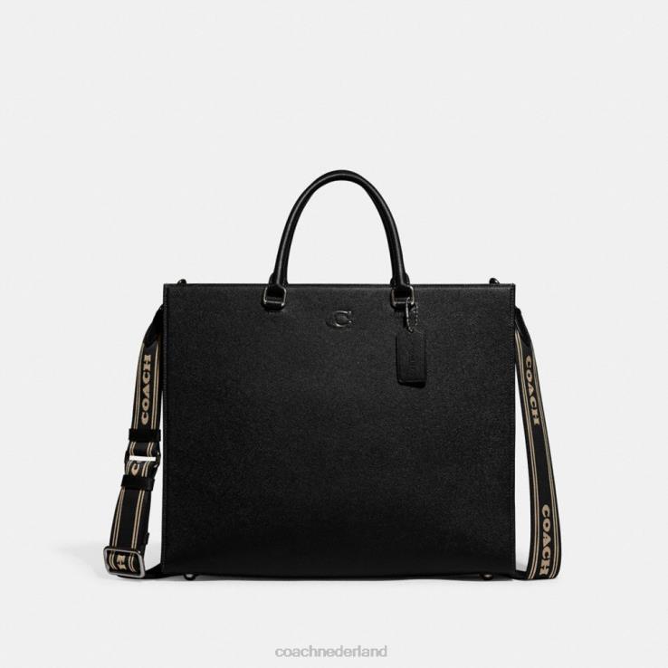 Coach Heren draagtas 40 met kenmerkend canvas interieur zwart 02264638
