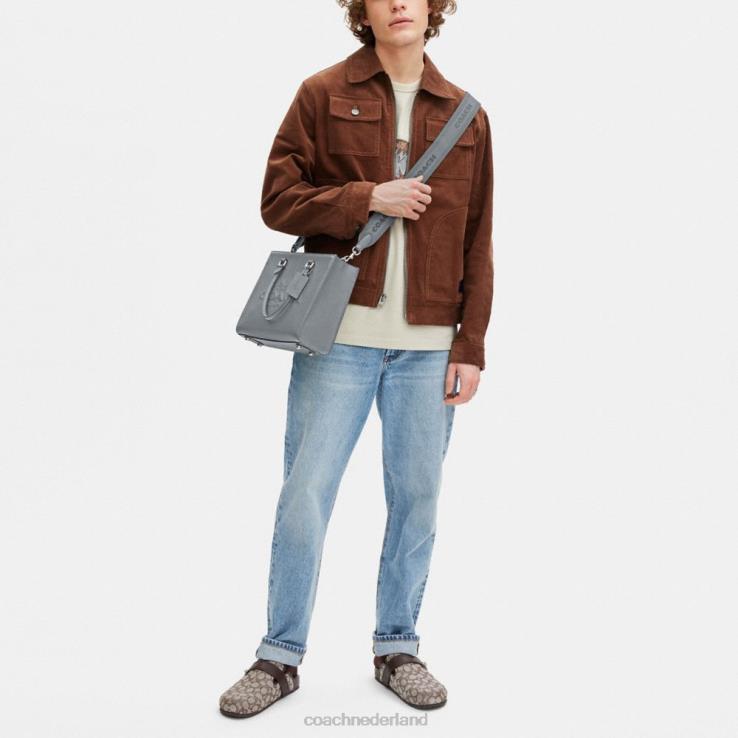 Coach Heren draagtas met kenmerkend canvas grijs blauw 02264634