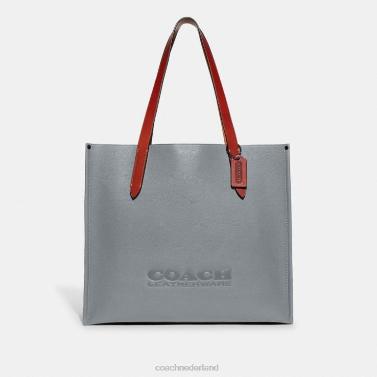 Coach Heren relais draagtas grijs blauw 02264630
