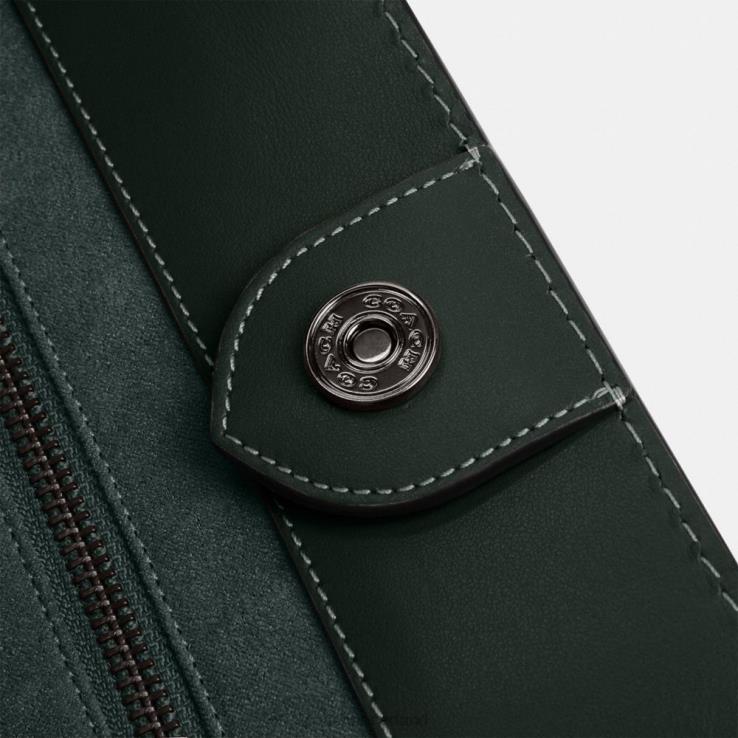 Coach Heren veldtas 40 van jacquard met microsignatuur Amazone groen 02264635