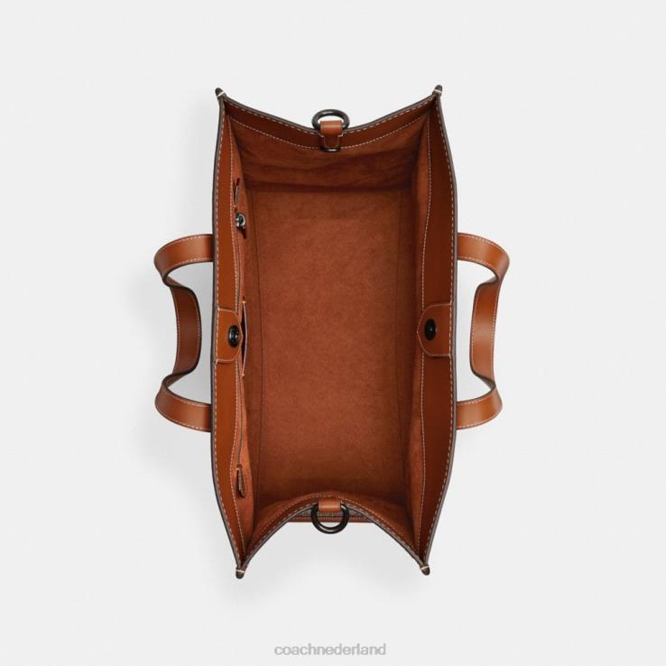 Coach Heren veldtas 40 van jacquard met microsignatuur cacao/gepolijst amber 02264636