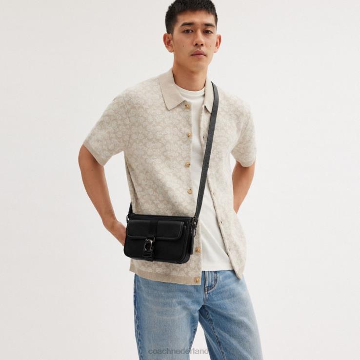 Coach Heren Beck slanke crossbody zwart 02264660