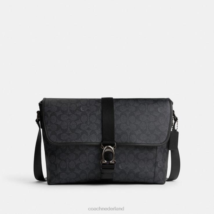 Coach Heren beck messenger in kenmerkend canvas houtskool 02264654