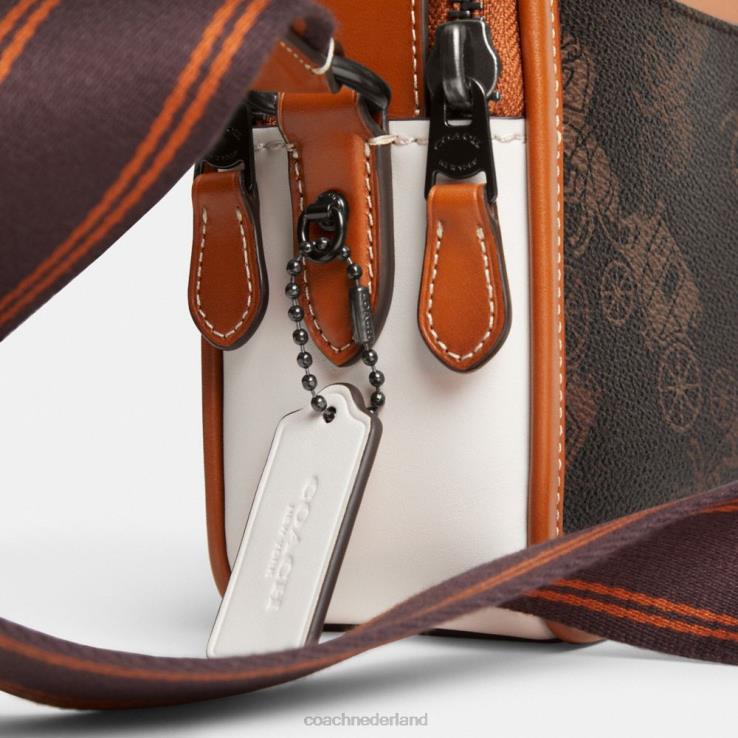Coach Heren charter crossbody 24 met grote paard-en-koetsprint truffel/gepolijst amber 02264655