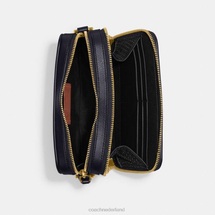 Coach Heren charter crossbody in kenmerkende jacquard middernacht marine 02264667