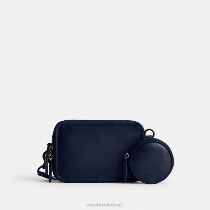 Coach Heren charter crossbody met hybride zakje Diepblauw 02264668