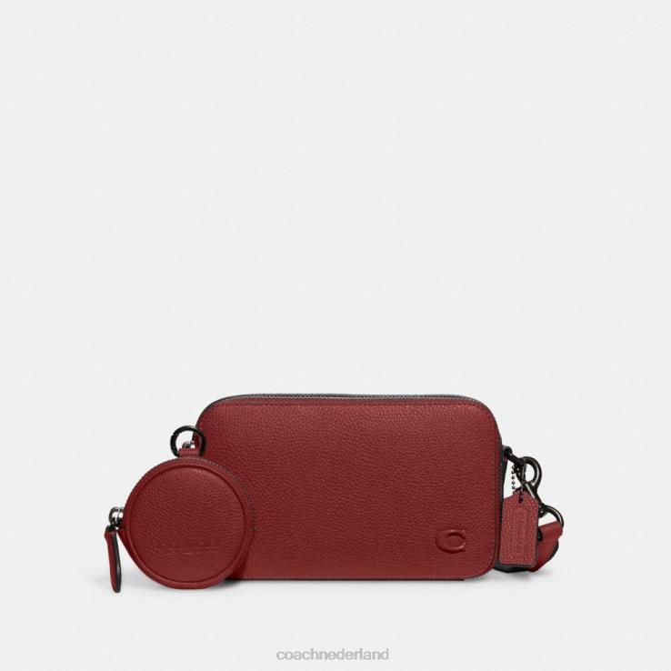 Coach Heren charter slanke crossbody Robijn rood 02264649