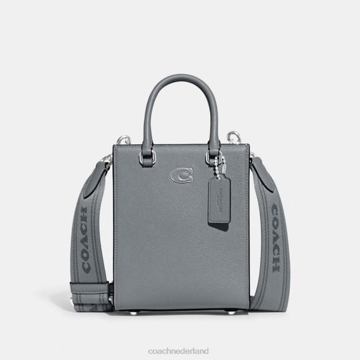 Coach Heren draagtas 16 met kenmerkend canvas grijs blauw 02264670
