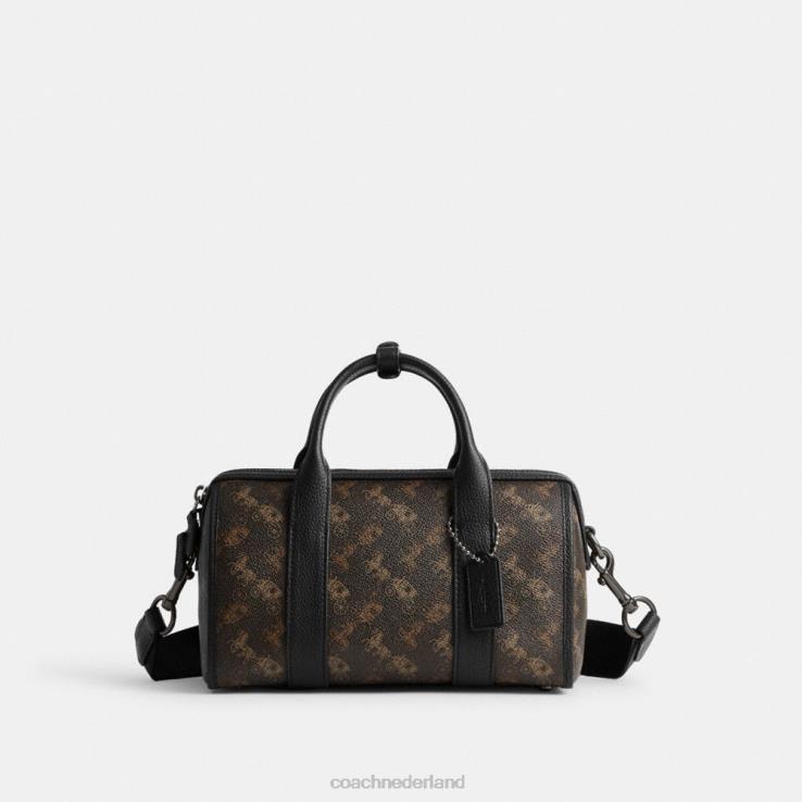 Coach Heren gotham duffle 24 met paard en koetsprint truffel/zwart 02264658