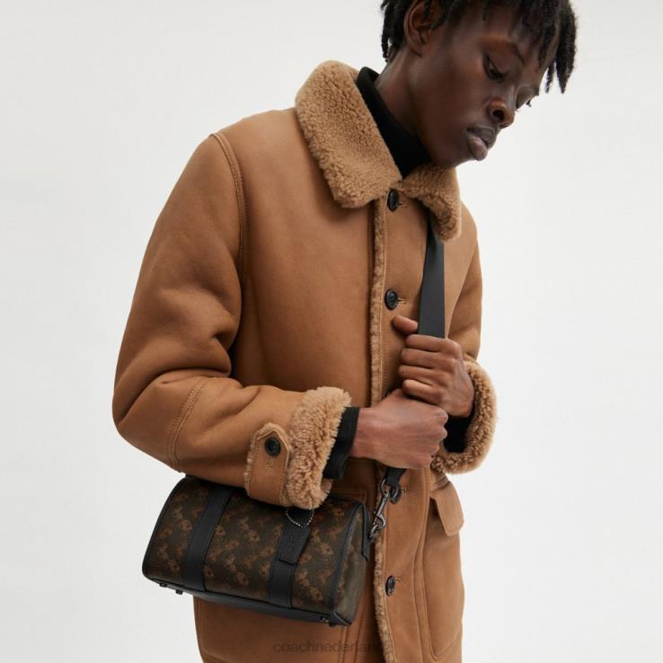 Coach Heren gotham duffle 24 met paard en koetsprint truffel/zwart 02264658
